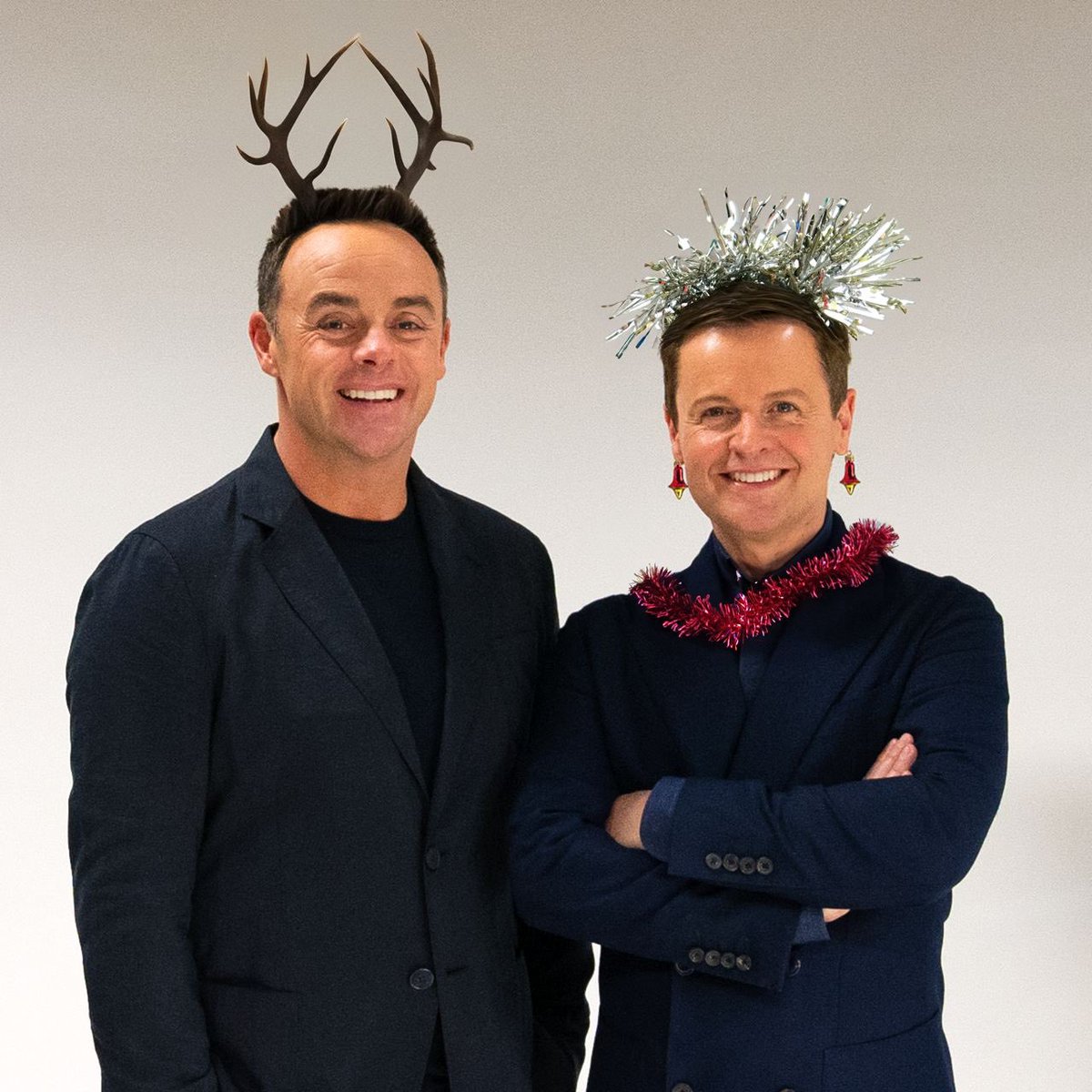 Merry Christmas! <a href="/antanddec/">antanddec</a> unfortunately wouldn’t let us see them to take a Christmas photo today (something about professional boundaries and Christmas Day)... so we’ve made our own. Meet ANTler &amp; DECorations.