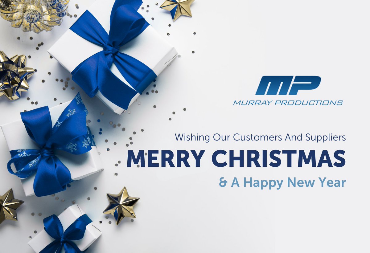 We wish our clients, friends and followers a Merry Christmas and a Happy New Year from all the team here at Murray Productions! 🎄🎅🎁

We'll be back at the start of January. 🥳

#MerryChristmas #HappyHolidays #ChristmasJoy #HolidaySeason #Christmas2023 #ChristmasTime #UKMfg