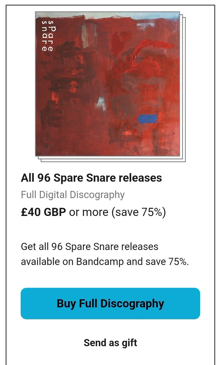 Happy Holidays!

We've a little treat for you around 9pm (UK time) today.

Also...

Our Complete Digital Catalogue is reduced by 75% to £40, over 96 releases, 160 trcks, to download &amp; own rather than stream. It will stay at that price until 1st January.

sparesnare.bandcamp.com/music