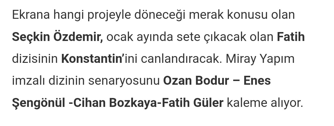 Uzun soluklu bol reytingli bir dizi olsun 🙏🏻♥️

#SeçkinÖzdemir #Fatih