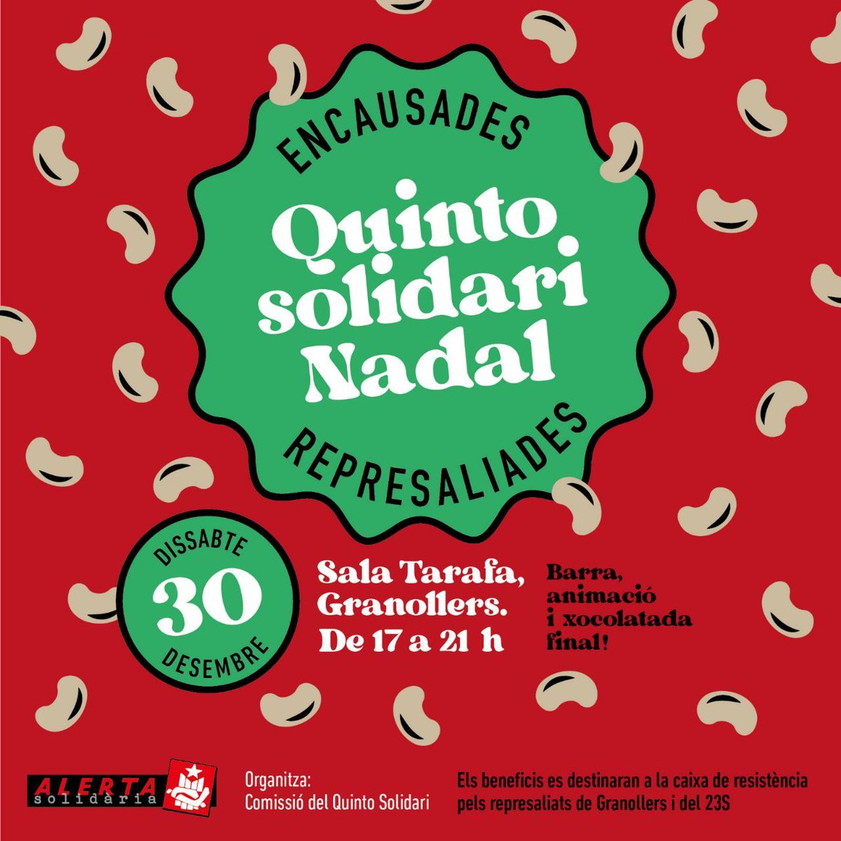 Consell Local dl República Granollers-Canovelles (@clxrgranollers) on Twitter photo T'hi esperem 🎉
3️⃣0️⃣deDesembre de 17h a 21h
#AjudaRepresaliat
<a href="/Detingudes23S/">Detingudes23S</a> <a href="/3degranollers/">Els 3 de Granollers</a> <a href="/AlertaSolidaria/">Alerta Solidària</a>
<a href="/CDRGranollers/">CDRGranollers</a> <a href="/ANCgranollers/">ANC Granollers</a> <a href="/OmniumVOriental/">Òmnium Vallès Oriental</a> T'hi esperem 🎉
3️⃣0️⃣deDesembre de 17h a 21h
#AjudaRepresaliat
<a href="/Detingudes23S/">Detingudes23S</a> <a href="/3degranollers/">Els 3 de Granollers</a> <a href="/AlertaSolidaria/">Alerta Solidària</a>
<a href="/CDRGranollers/">CDRGranollers</a> <a href="/ANCgranollers/">ANC Granollers</a> <a href="/OmniumVOriental/">Òmnium Vallès Oriental</a>