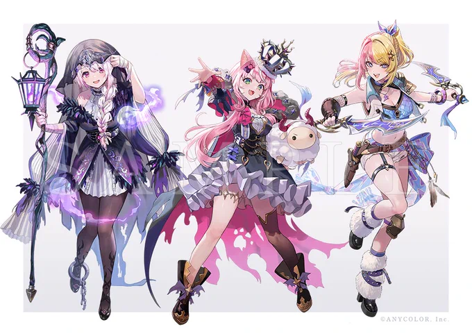 【にじさんじ×アニメイトカフェ】にて、椎名唯華さん、ヤン・ナリさん、虎姫コトカさんのビジュアルを担当させていただきました。何卒よろしくお願いいたします!#にじさんじあーるぴーじー 