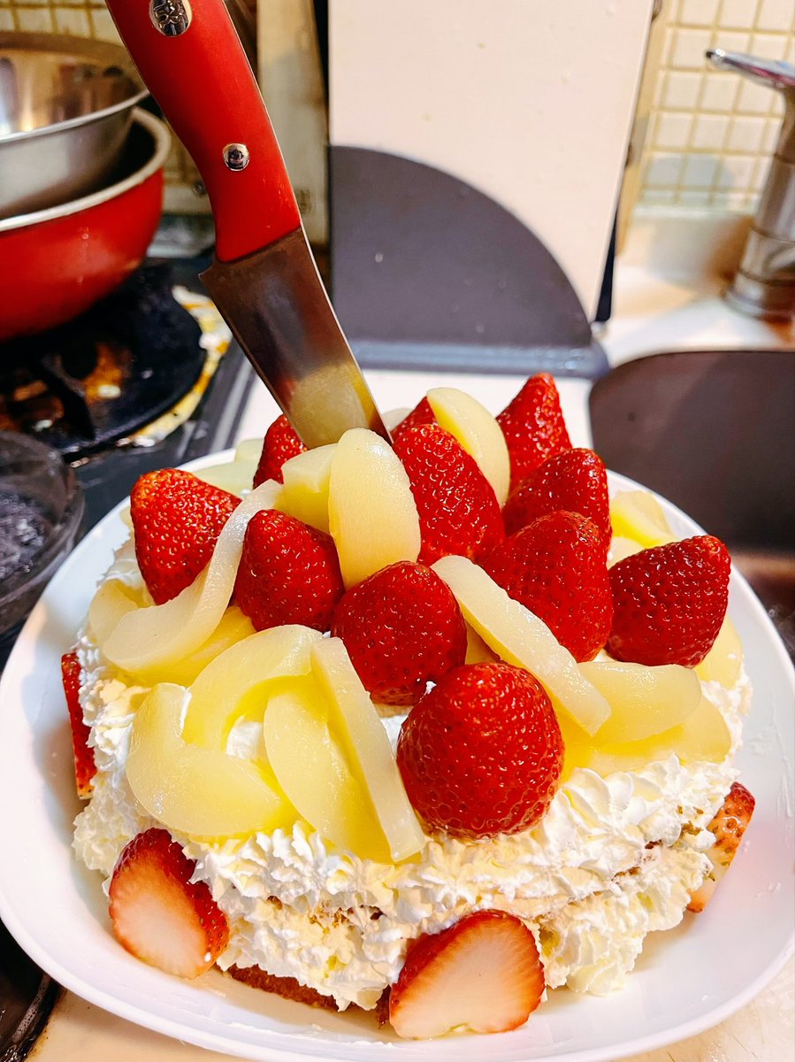 ハッピーバースデイトゥーミー🤗

ケーキって30分くらいで作れるんだね🔪

かなりイビツな感じになったけど
1000円ちょっとで大きいの作れたからいいや🔪
パティシエさんって凄いんだなと思った

自分好みの生クリーム大好物だから幸せ🎂

みなさん良いクリスマスを🎄🍰🎄