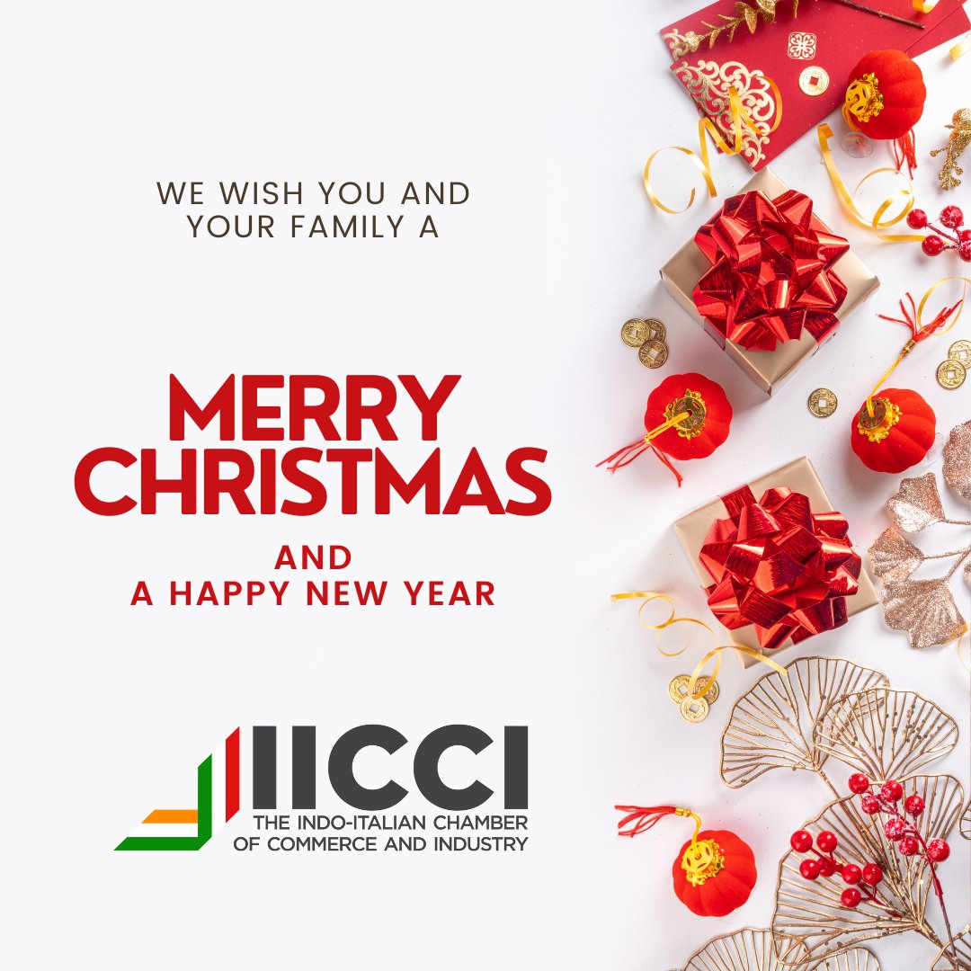 Wishing you a Merry Christmas filled with joy, warmth, and the spirit of togetherness! May the festive season bring prosperity and success to all our members, partners, and friends. Cheers to a wonderful celebration! #iicci #indiaitaly #italyinindia