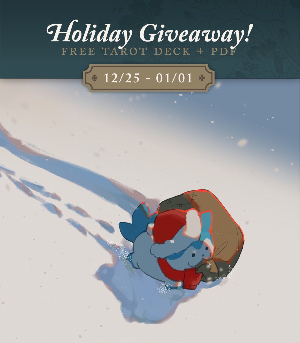 ❄️Season's greetings!!
In the spirit of the holidays, we'll be hosting a giveaway for a free tarot deck (+PDF)! Follow us and retweet this post by Jan 1st for a chance to win ☃️ More details in thread ⬇️
Shop: emblemarcana.bigcartel.com