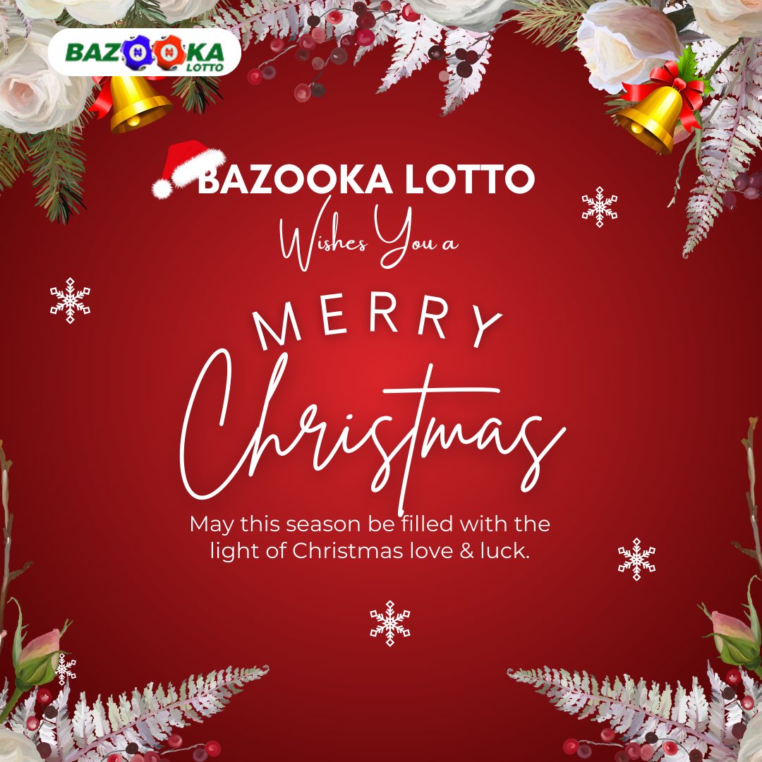BazookaLotto_'s tweet photo. Wishing you a season that's merry and bright! 

Merry Christmas!!!

__________________________________________

#BAZOOKA #merrychristmas #celebration #christmas https://t.co/MBAAZ0Tfup