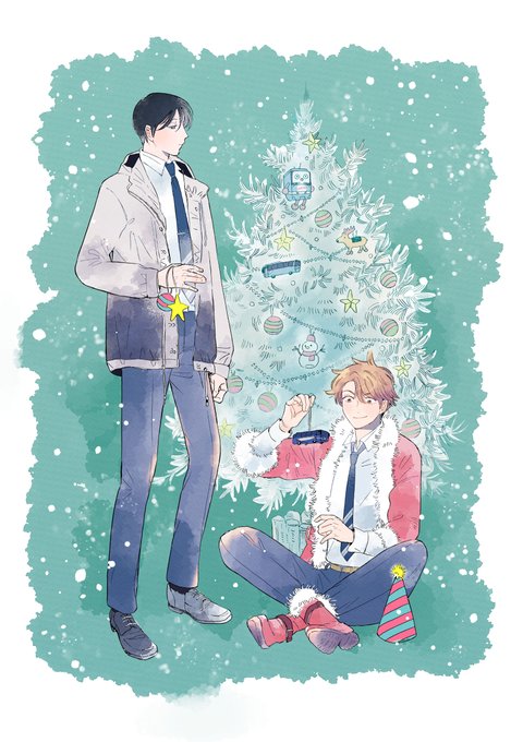 「brown hair christmas ornaments」 illustration images(Latest)