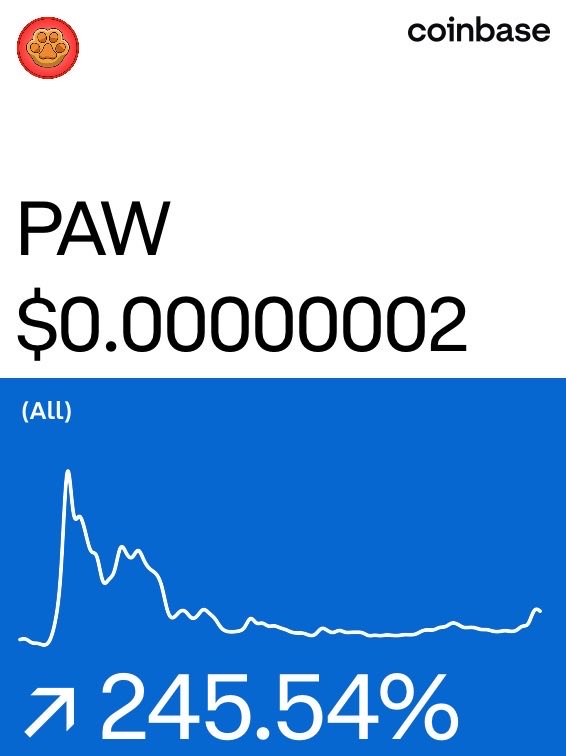 PAWSWAP on @Coinbase: coinbase.com/price/pawswap?… Merry Christmas #PawFamily #CryptoFamily #CryptoCommunity. #PawSwap $Paw #PawChain #Crypto #BlockChain #CryptoNews #Christmas #SeasonGreetings 🎄🥂 👋 to #Btc   #Ethereum #Cardano #Solana #Polygon and all Crypto Fam ‼️