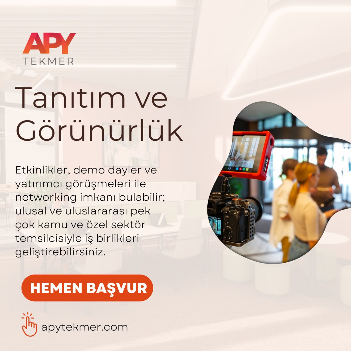 apytekmer's tweet photo. 🤝 APY TEKMER’de girişiminizi geniş kitlelere tanıtma şansı elde edebilirsiniz.

APY TEKMER çatısı altında gerçekleştirilen etkinlikler, demo dayler ve yatırımcı görüşmeleri ile networking imkanı bulabilirsiniz. https://t.co/1IS3HVzDaL