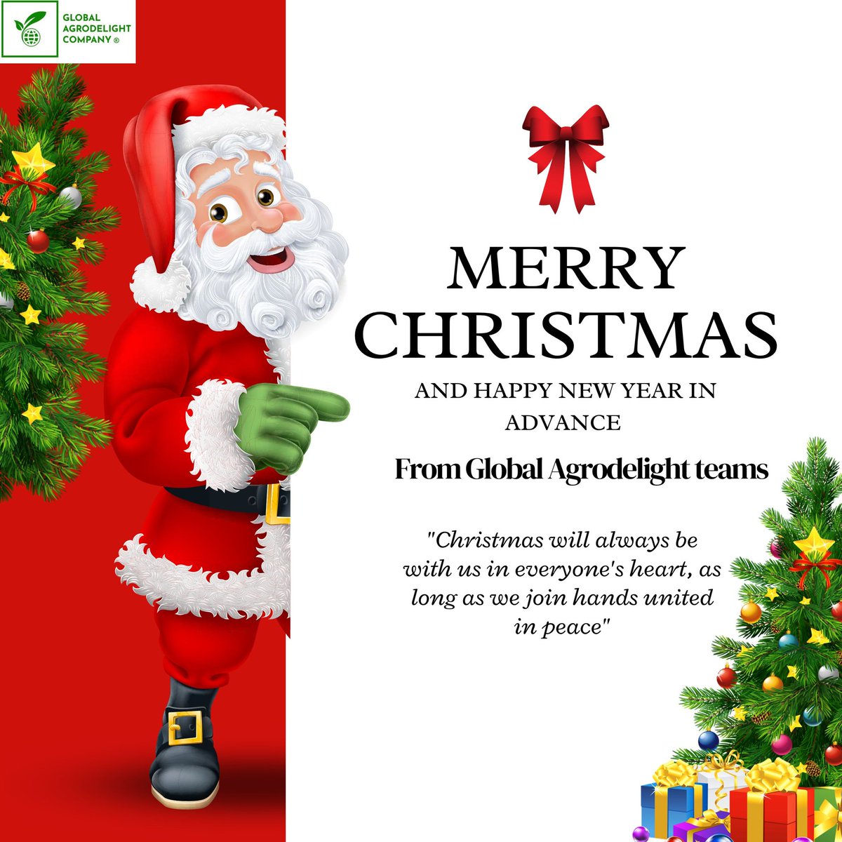 Wishing you a Christmas filled with joy, warmth, and the company of those you hold dear. May this festive season bring you moments of peace and happiness. Merry Christmas!
#agrodelightcompany #agrodelight #Agriculture #SustainableAgriculture #FarmingForTheFuture #FoodForChange