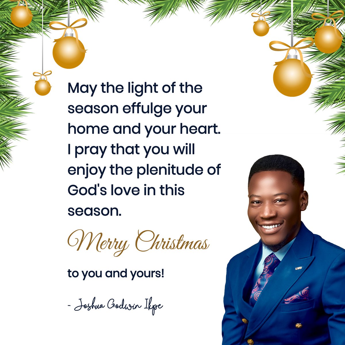 IkpeGodwinJosh2's tweet image. Merry Christmas and a prosperous new year in advance.