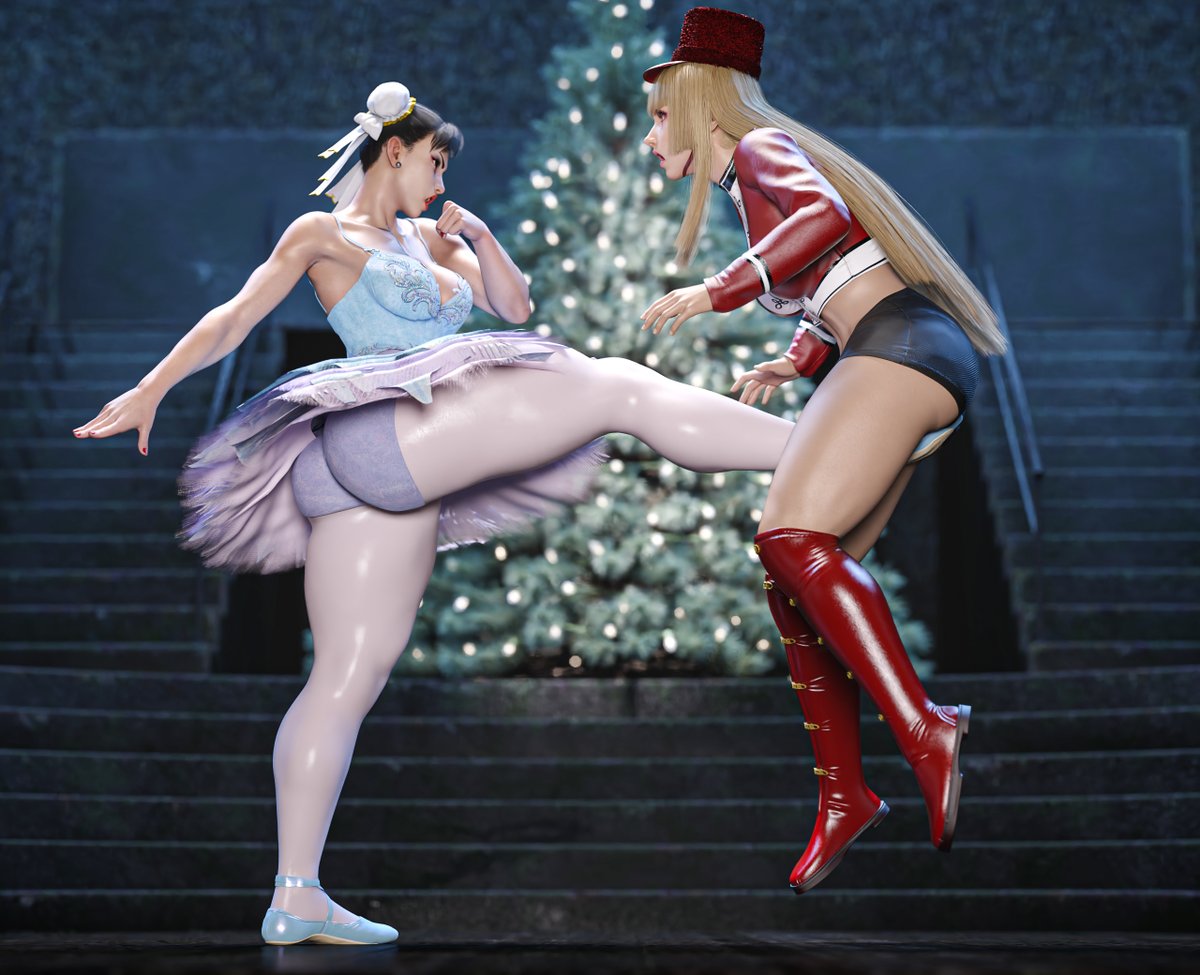 GCBRyona's tweet photo. The Nutcracker Starring Chun-Li &amp; Lili

Merry Christmas!

#ryona #リョナ 
#cuntbust #lowblow #女の子に急所攻撃 #急所攻撃 #マン的 https://t.co/RKgJX2fFqV