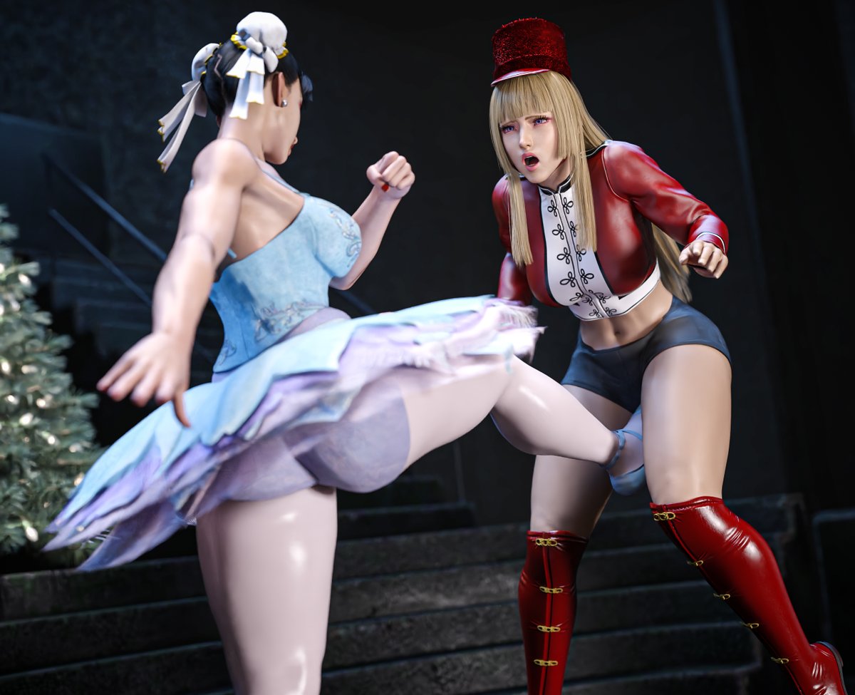 GCBRyona's tweet photo. The Nutcracker Starring Chun-Li &amp; Lili

Merry Christmas!

#ryona #リョナ 
#cuntbust #lowblow #女の子に急所攻撃 #急所攻撃 #マン的 https://t.co/RKgJX2fFqV