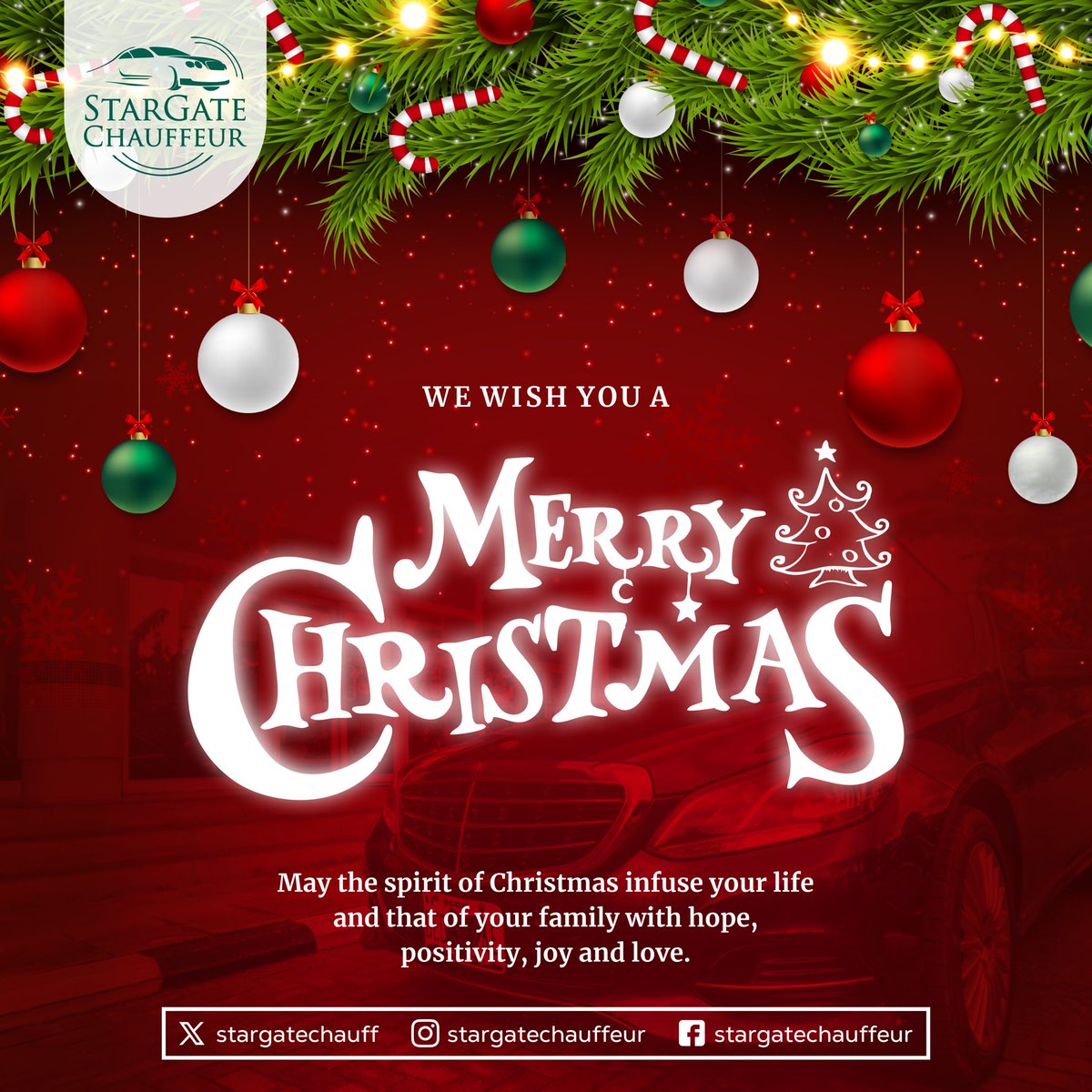 Driving holiday cheer your way! 🛞
Merry Christmas from STARGATE CHAUFFEUR, where every journey is a celebration. 🤣🎄

#merrychristmas2023 #stargatechauffeur #chauffeurinlagos