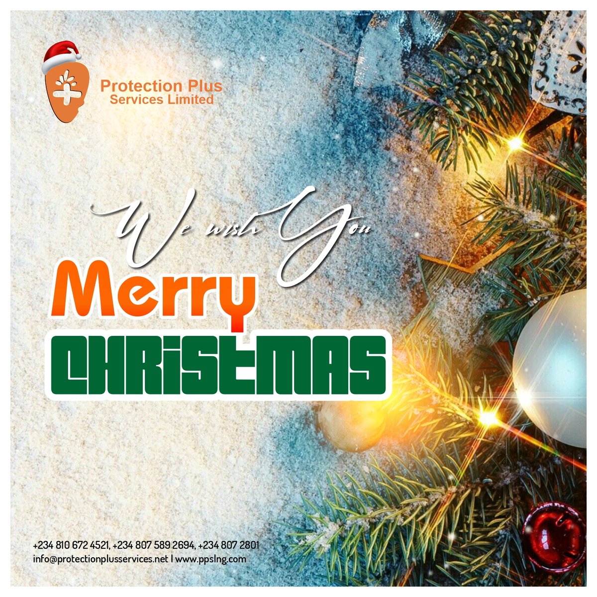 PPSLNG's tweet photo. May your heart be light and your days be merry this Christmas season. 

From all of us at Protection Plus Services Limited, warmest wishes for a joyful holiday season!

Count on us for efficient and reliable services in:
1. Maritime
2. Security
3. Logistics 
4. Technical Security https://t.co/SNVJr3utlB