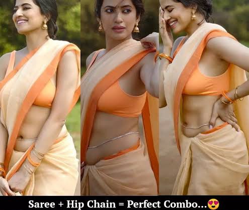 eversinceseen's tweet photo. Girls : why boys obsessed with saree? 
The reason.... No modern dress can beat saree, the real happiness is watch a girl in Sareee with her cute hip is enough to melt like a ice🧊 👄 https://t.co/3YiN7AHXO6