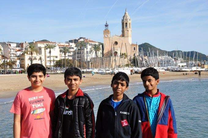 ChessbaseIndia's tweet photo. A nice #throwback picture of four Indian chess prodigies - Raahil Mullick, D Gukesh, R Praggnanandhaa, and Nihal Sarin. At one point, all four of them were world no.1 in their respective age categories! https://t.co/cYDmP1U7xM