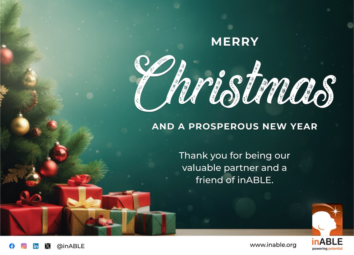inABLEorg's tweet photo. We wish a #MerryChristmas2023 and a prosperous #HappyNewYear24 to our #inABLE staff, computer instructor trainers, partners, and friends. 🎅🎄
#MerryChristmas #HappyNewYear
@JSupercharge @IreneKirika2 @SegalFoundation https://t.co/eoiQJepgad