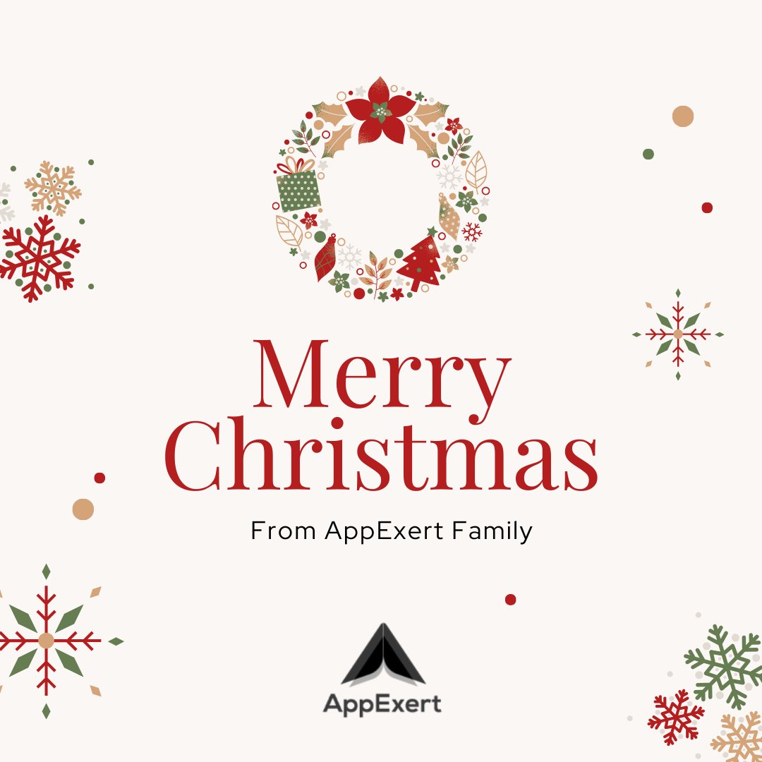 AppExert's tweet photo. Ho ho hello! 🎅☃️! We at AppExert want to wish you all a very Merry Christmas.

We hope this joyful season finds you celebrating with loved ones, spreading cheer, and making happy memories together. 

#AppExert #Christmas2023 #RemoteTeam #RemoteWork #MerryChristmas https://t.co/anGzXK7jOm