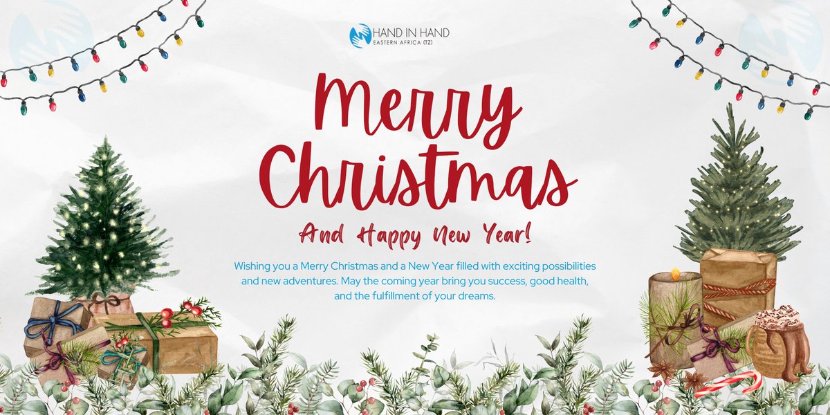HandinHandTZ's tweet photo. Hand in Hand Eastern Africa Tanzania Wishing you a Merry Christmas and a New Year filled with exciting possibilities and new adventures. May the coming year bring you success, good health, and the fulfilment of your dreams. https://t.co/Xw3GYUEuQP