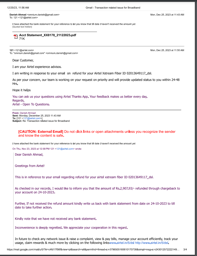 Danish857093951's tweet image. Daily calls to customer care yield no resolution.🙏 Urgently seeking your intervention for a speedy resolution! #AirtelBroadbandIssues #CustomerServiceSOS