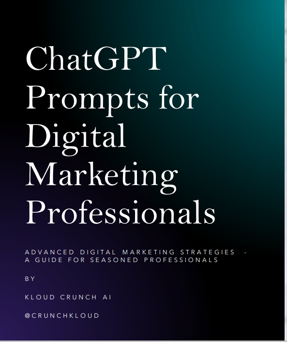 CrunchKloud's tweet photo. Attention Digital Marketing Professionals and Content Creators.

Our team has created an eBook with a bunch of ChatGPT prompts for your needs.

For 48 hrs, it's 100% FREE! Unlock the secrets of creativity

Just:

1. Like
2. RePost
3. Reply 'Send'
3. Follow us (so we can DM you) https://t.co/bgjp6p1AhR
