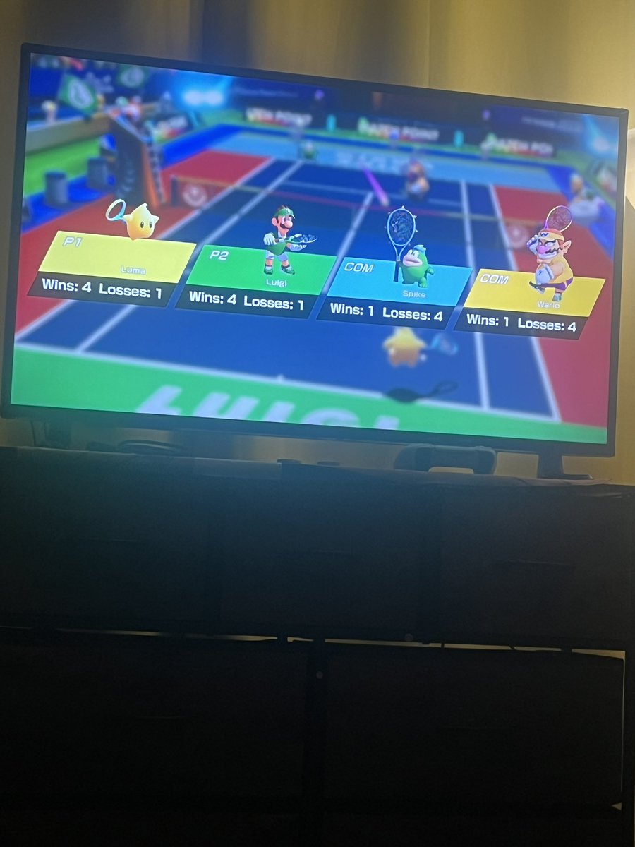 TheYungsimba's tweet photo. 1:57 am 
In the Bronx
Playing Mario tennis 
With my uno 

Merry Christmas https://t.co/GAxBiwf8wv