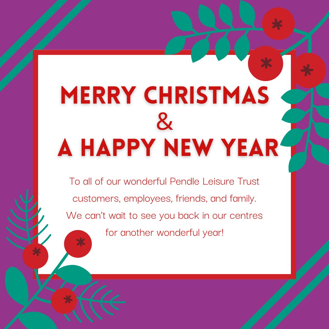 🎄 Merry Christmas & A Happy New Year from Pendle Leisure Trust 🎅