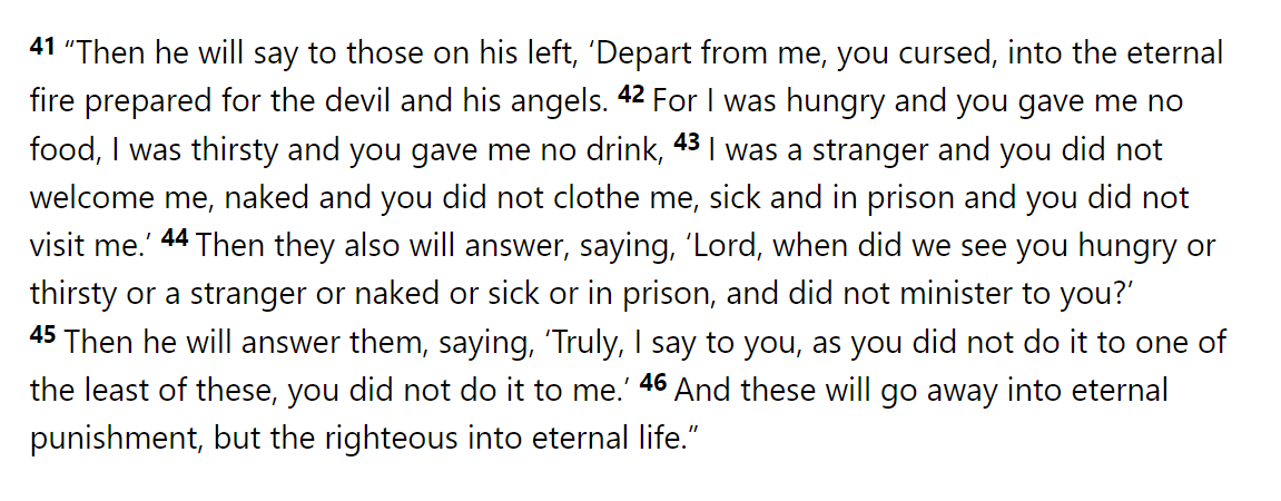 BurbridgeDuke's tweet photo. I have no Merry Christmas to wish this year. I'm sorry. The birthday boy is weeping while Christians starve him in #Tigray and send bombs to slaughter him in #Gaza.

 "Depart from me, you cursed, into the eternal fire prepared for the devil and his angels."

Matthew 25:41 https://t.co/9Ln77e4JyB