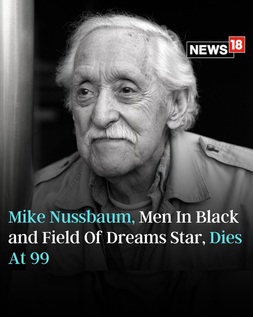 news18dotcom's tweet photo. #MikeNussbaum, reputed as the oldest professional actor in America with a prolific stage career and roles in films including “#FieldofDreams” and “#MeninBlack,” has died. He was 99

https://t.co/14u6T1Ctg5 https://t.co/Gx0J3AiKMl