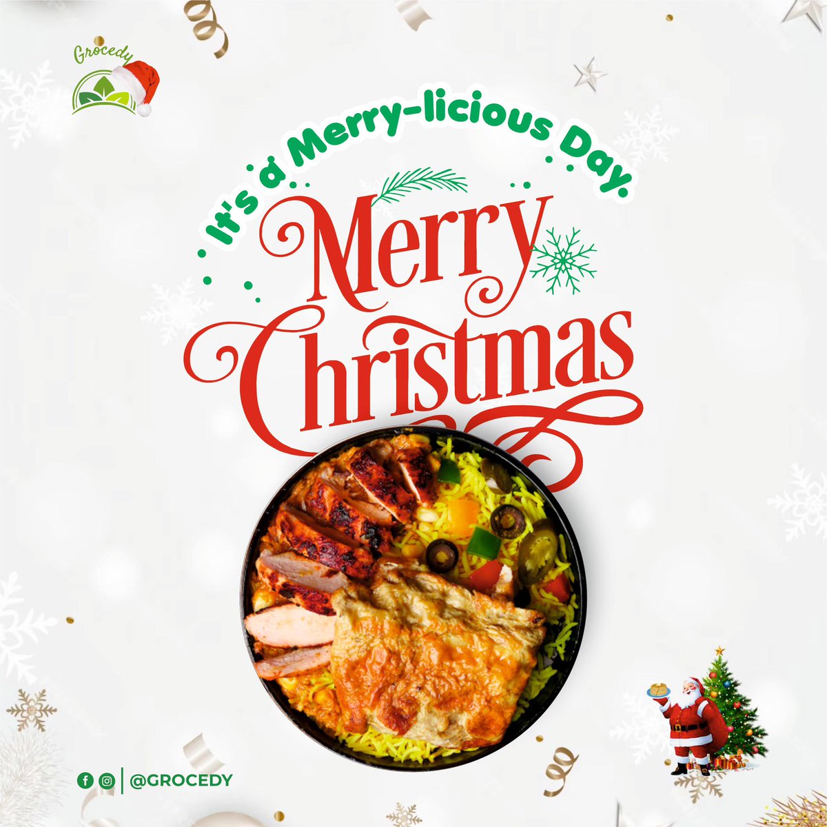 grocedy's tweet photo. Wishing you a holly jolly Christmas filled with love, laughter, and all the festive magic.
Merry Christmas!
#grocedy #merrychristmas #christmas #christmasfood https://t.co/uMoEXxvWKP
