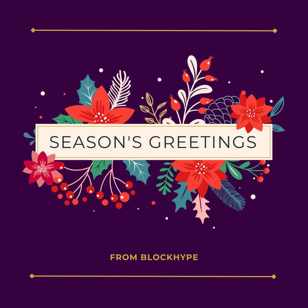 WeAreBlockHype's tweet photo. Wishing you a holiday season filled with joy, prosperity, and the warmth of cherished moments. May the coming year bring new heights of success to you and your loved ones.

Happy holidays from all of us at BlockHype! ✨

#WeAreBlockHype https://t.co/JGEyFXVb7x