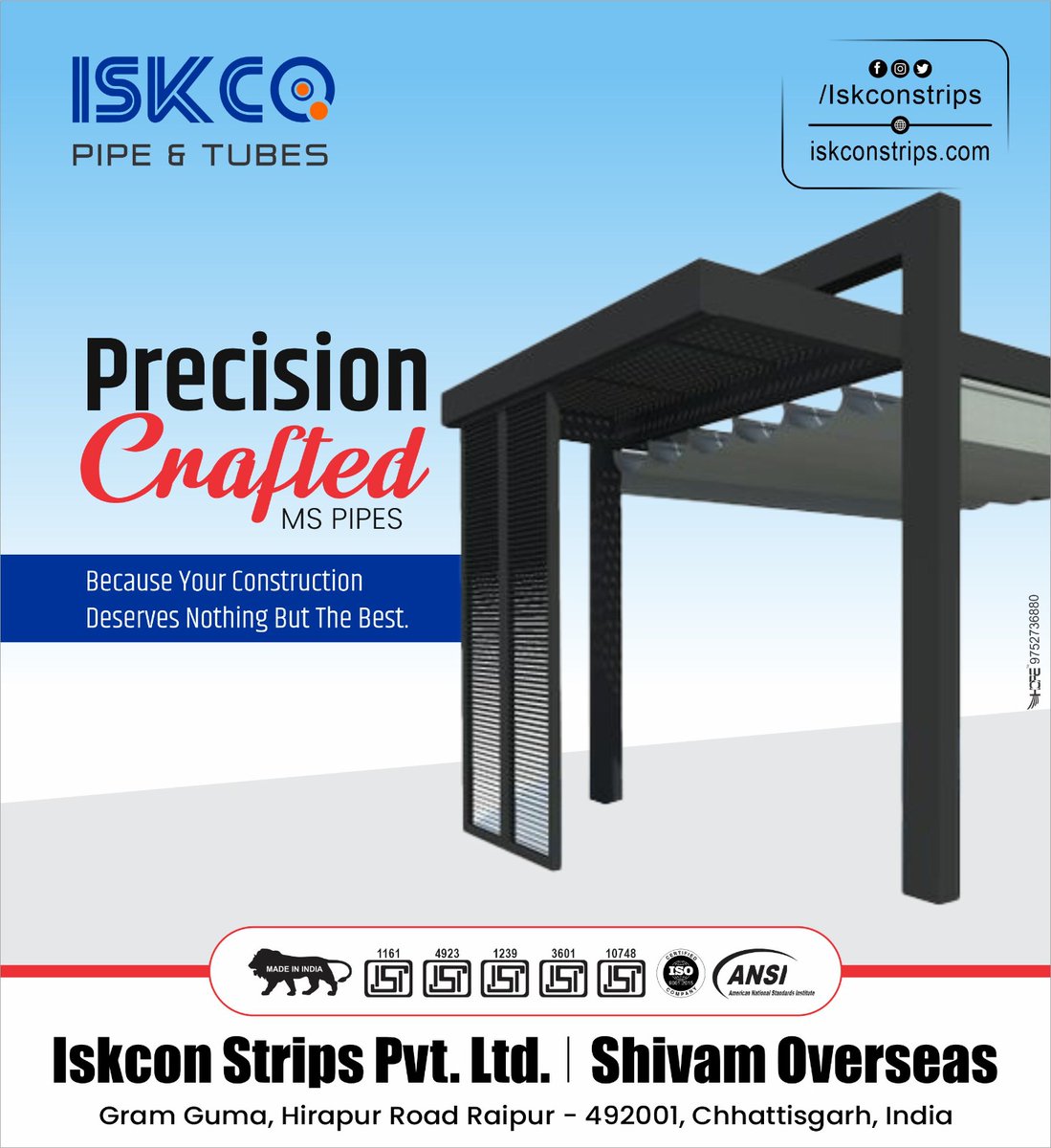 IskconStrips's tweet photo. Precision Crafted MS Pipes..
Because your construction deserve nothing but the Best.

#MS_Pipe_and_Tubes #MS_Pipe #MS_Tubes #Galvanisedpipe #gipipe #galvanizedpipe #Quality #MS #Best_Quality #Strong #manufacturing #engineering #fabrication #industrial #innovation #industry https://t.co/uKneh2uhn7
