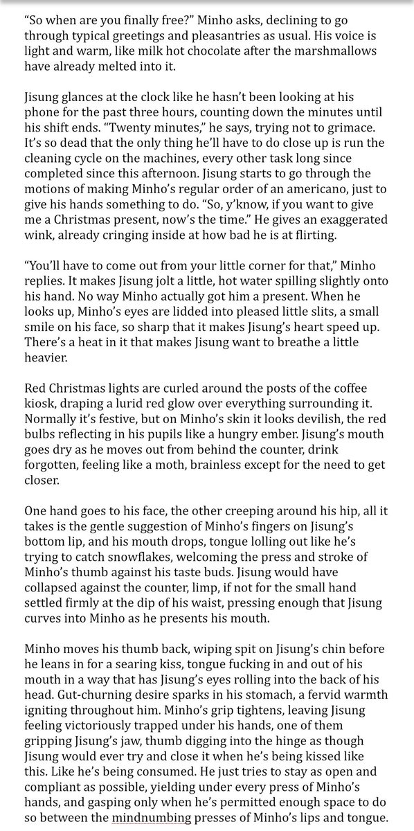 halphalump's tweet image. quickly written christmas drabble. jsvng works the christmas shift in the vip lounge at the airport. mnho gives him a tip.