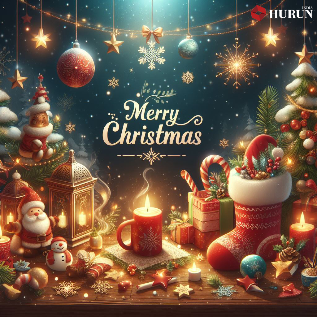 Hurun India wishes you a joyous Christmas filled with richness of love and delightful moments!

#MerryChristmas #ChristmasWishes #HurunIndia #JoyfulSeasons #RichnessOfLove #DelightfulMoments #PeaceOnEarth #HolidayCheer #ChristmasSpirit ✨ #FamilyTime ❤️ #GiftsAndGiving