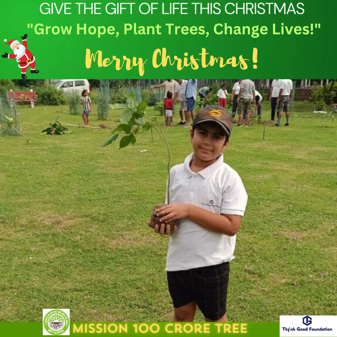 ThinkGoodFound1's tweet photo. Happy Green Merry Christmas.  Plant Trees - Save Trees .#MerryChristmas #ItsAWonderfulLife #trees #SaveHasdeoAranya @ThinkGoodFound1 @mission100cr #CleanAir #future https://t.co/qVaw2PF4AL