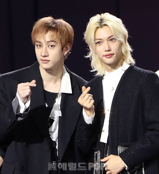 viraltakes's tweet photo. Bang Chan and Felix at 2023 SBS Gayo Daejeon https://t.co/Q7rMxrKk54