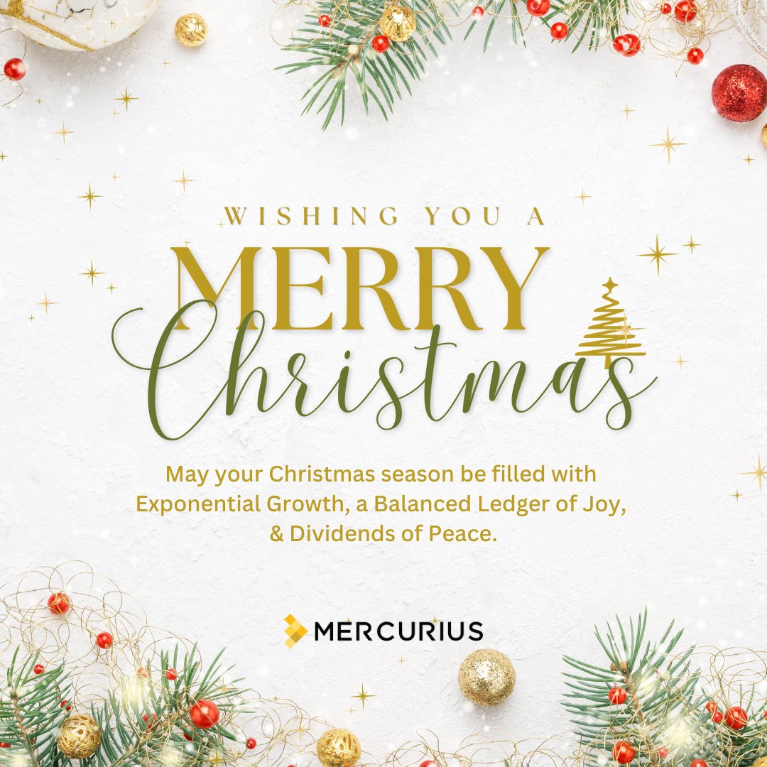 May this Christmas season be filled with exponential joy, balanced moments of happiness, and peaceful dividends. Merry Christmas to all! 🎄✨ 

#MerryChristmas  #JoyfulSeason #ChristmasWishes