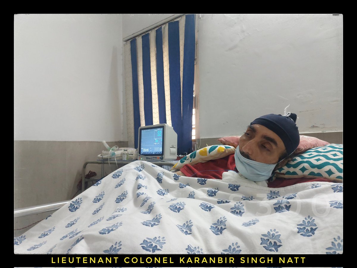 Lt Col Karanbir Singh Natt, Sena Medal, who was in coma for last eight years after receiving serious injuries while fighting terrorists in Kupwara district in Jammu and Kashmir in 2015, passed away on Saturday in Military Hospital Jalandhar. Salute Braveheart 🫡 Om Shanthi 🙏🇮🇳