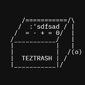 nhephex's tweet photo. Text #Teztrash !

https://t.co/wqzUOGIJxk

#trashart #asciiart #textart #typedart #nft #tezos #tezostrash https://t.co/bQAMix6sbj