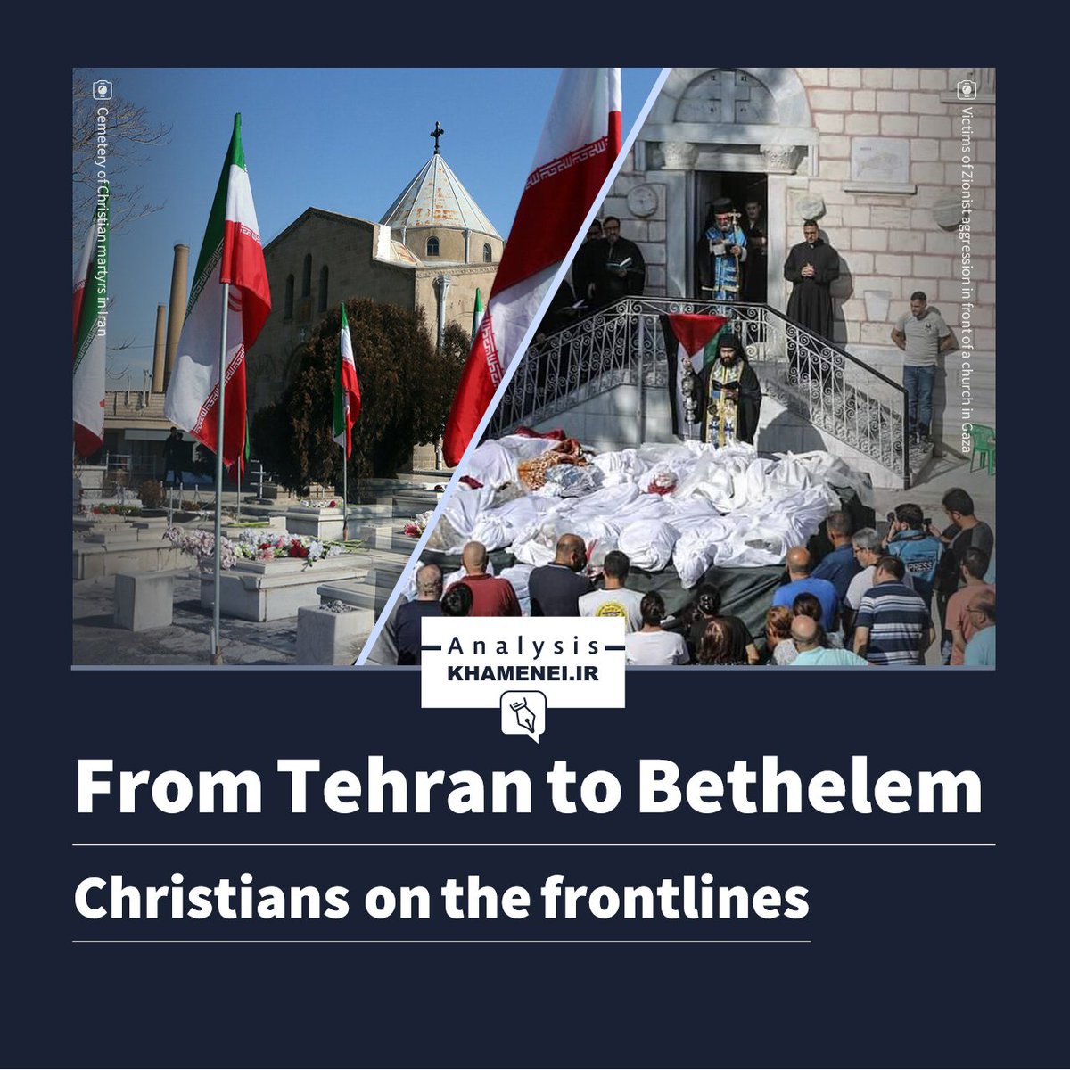 Khamenei_m's tweet photo. From Tehran to Bethlehem: Christians on the frontlines
#JesusChrist #ChristmasRuined #Gaza

https://t.co/rQicowH7mc https://t.co/gmcJmM1dNf