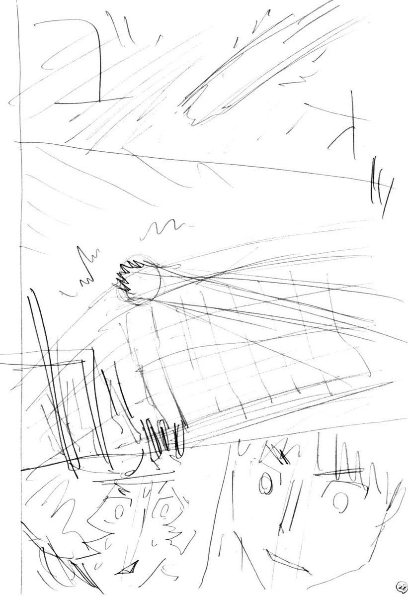 前回のネームと線画と完成原稿。
ボールの軌道の絵にアシスタントさんが描いてくれたネットが乗っかってこうなります。ネットインってやられるとキツい。
#スリースター #卓球 #サイコミ
 https://t.co/xoemH9sjtZ 