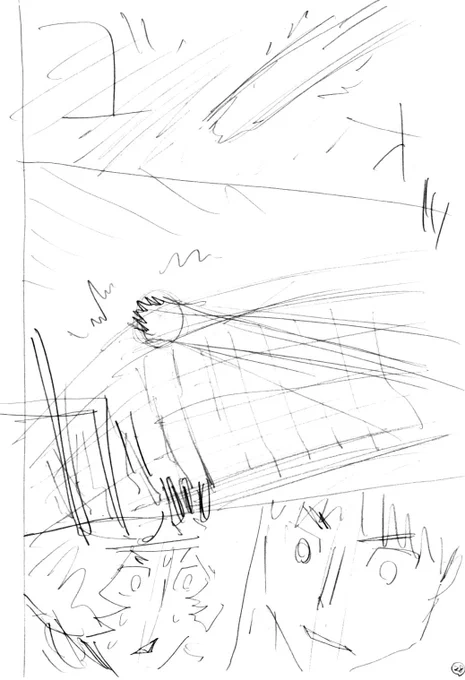 前回のネームと線画と完成原稿。
ボールの軌道の絵にアシスタントさんが描いてくれたネットが乗っかってこうなります。ネットインってやられるとキツい。
#スリースター #卓球 #サイコミ
 https://t.co/xoemH9sjtZ 