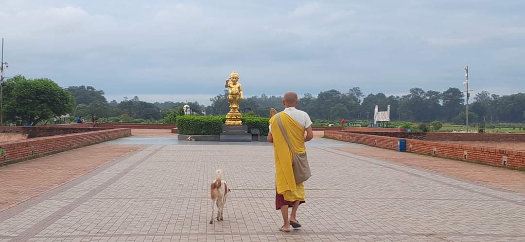 बुद्धं शरणं गच्छामि।
॥भवतु सर्व मंगलं॥
ॐ शान्तिः शान्तिः शान्तिः॥
लुम्बिनी