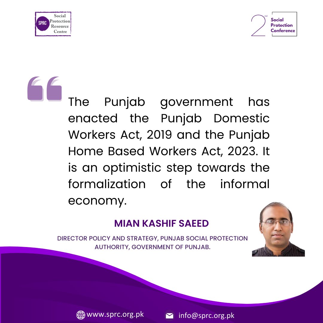 SPRC (@sprcpk) on Twitter photo Embark on an insightful journey with Mian Kashif Saeed, Director Policy and Strategy at <a href="/PUNJABPSPA/">Punjab Social Protection Authority</a>, <a href="/GovtofPunjabPK/">Government of Punjab</a>.
🌐 Click here for the complete session: youtu.be/EjZVH-fv8c0?si…
#spc2023 #socialprotection #2ndspc Embark on an insightful journey with Mian Kashif Saeed, Director Policy and Strategy at <a href="/PUNJABPSPA/">Punjab Social Protection Authority</a>, <a href="/GovtofPunjabPK/">Government of Punjab</a>.
🌐 Click here for the complete session: youtu.be/EjZVH-fv8c0?si…
#spc2023 #socialprotection #2ndspc