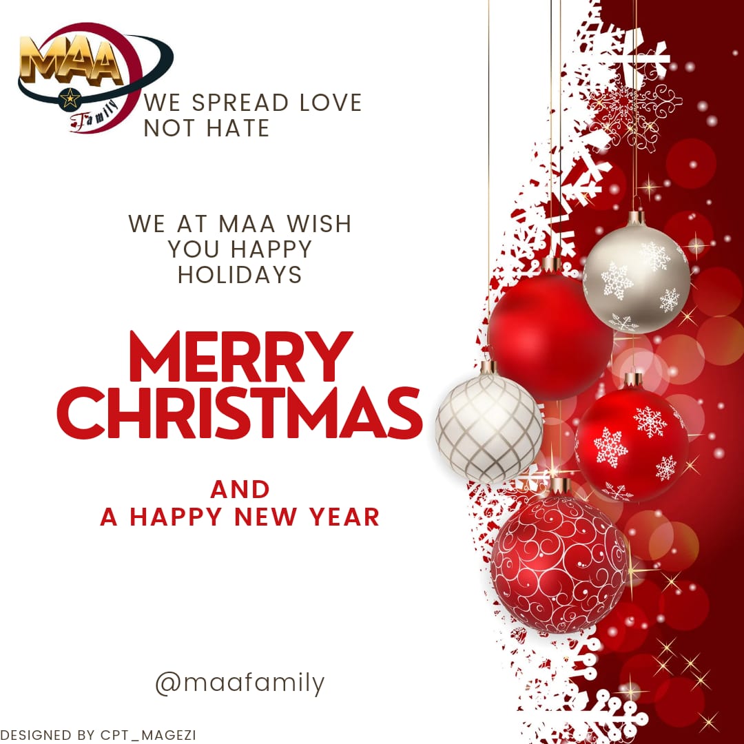 MAAssociation1's tweet photo. WARM GREETINGS TO EVERYONE,  MAA FAMILY WISHES A MERRY CHRISTMAS AND HAPPY NEW YEAR TO EVERYONE WHEREVER YOU ARE, WE LOVE YOU SO MUCH AND MAY GOD BLESS YOU ALL. https://t.co/2awdIV4wzJ