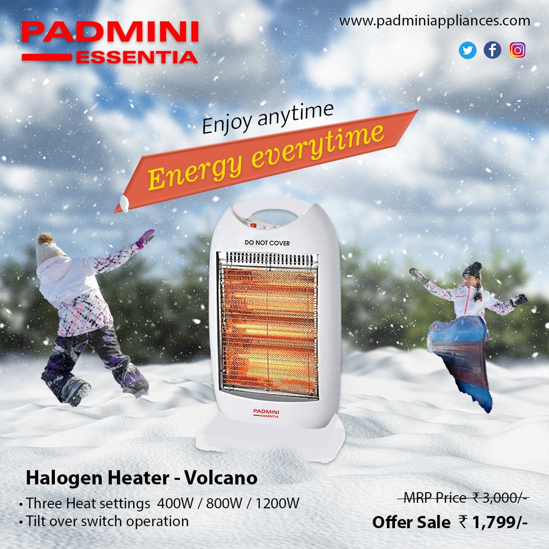 EssentiaIndia's tweet photo. Experience the ultimate warmth with Trylo 1200 Halogen Heater! Powerful, energy-efficient, and quick-heating, it's your winter essential. 

Order Now - https://t.co/ADogZEa3mW

#Trylo1200 #HalogenHeater #WinterWarmth #StayCozy #EnergyEfficient #QuickHeating #HomeComfort https://t.co/V1m4nqstDJ