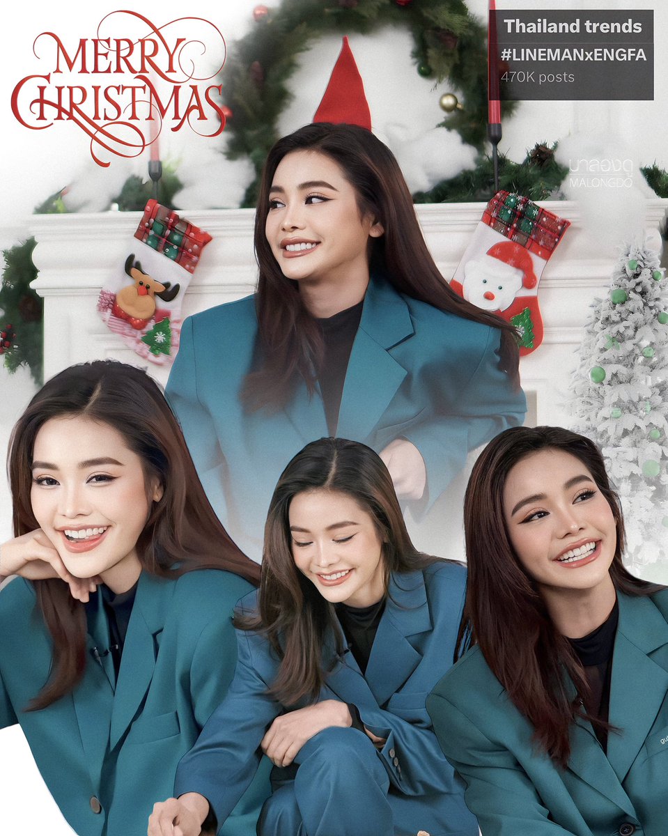 MALONGDOTH's tweet photo. "Merry Christmas" 🎄🎅🏻
#LINEMANxENGFA 💚🎄 https://t.co/TeE9l8jGy6