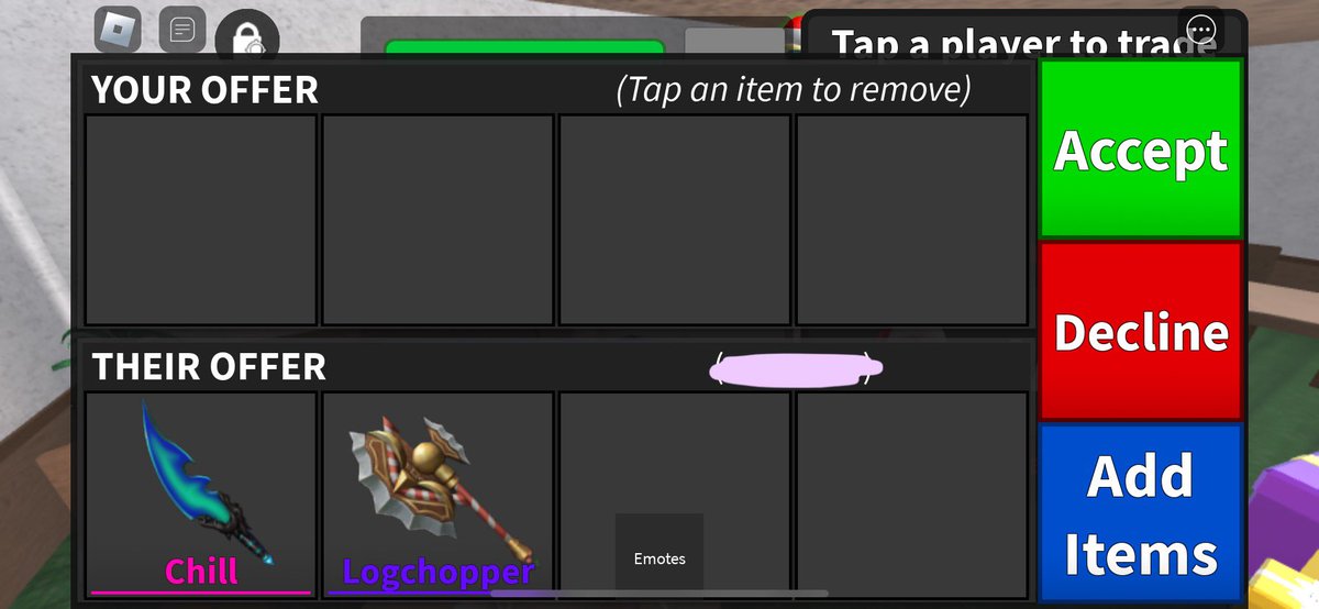 <a href="/3Itsyogurl/">;3</a> is trusted! i went first in a robux>mm2 trade and got the weapons right away tysm again!