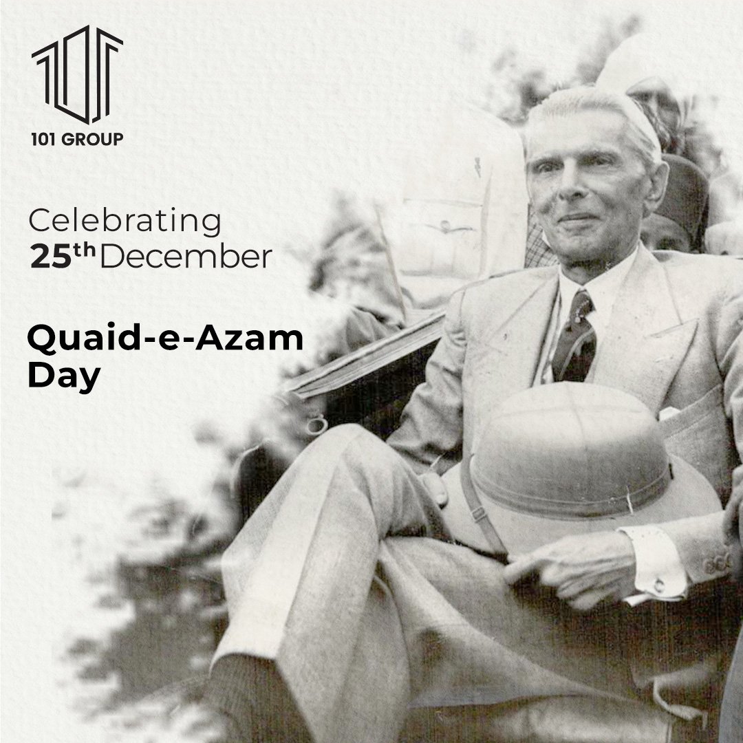 101groupPak's tweet photo. 101 group commemorates the vision and leadership of our founding father on this Quaid Day. Let's honor his legacy by working together for a united, prosperous, and peaceful Pakistan. 
#QuaidDay #GatewayToExcellence #101Group https://t.co/CfxPBBvj7q